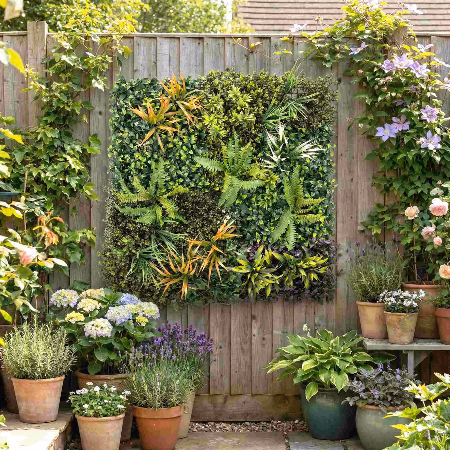 Outsunny Artificial Grass Wall Panels in Green, W x H: 100 x 100 cm – 8
