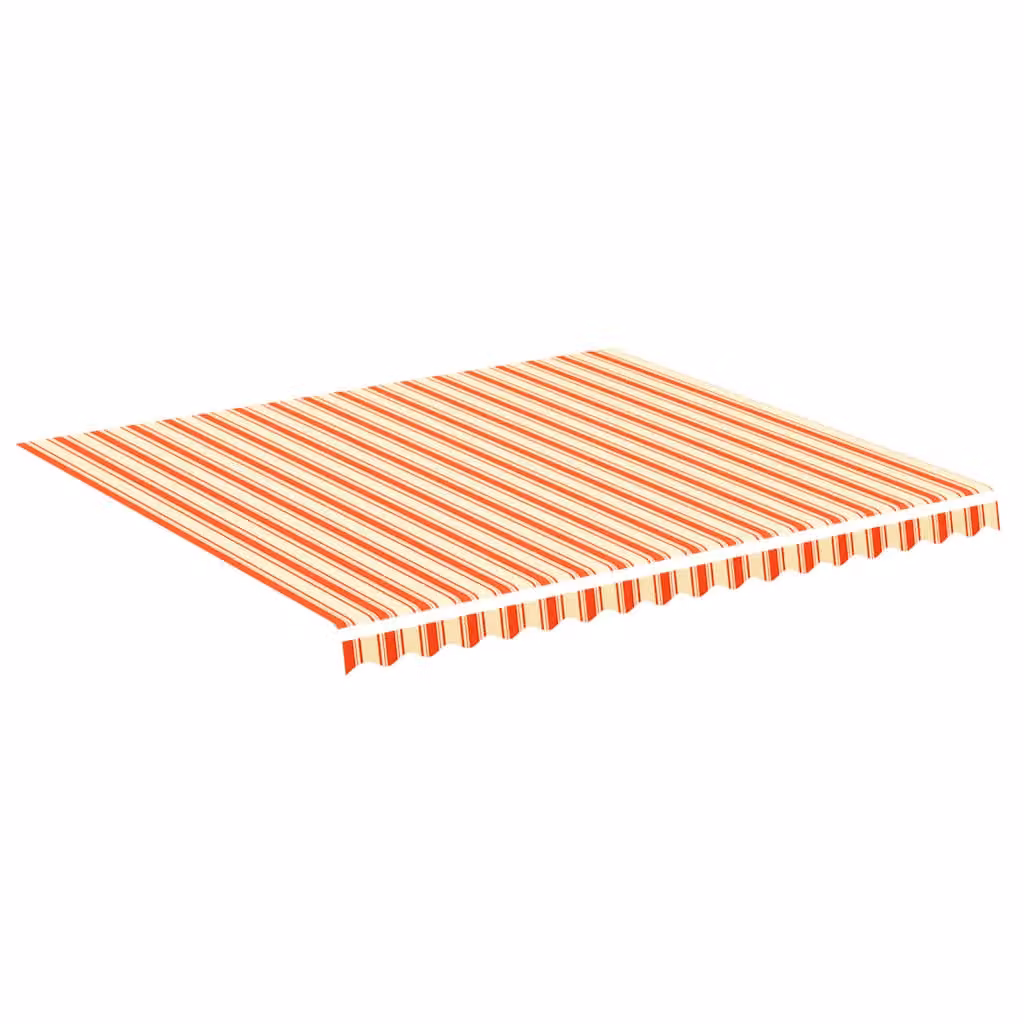Berkfield Home Replacement Awning Fabric in Yellow and Orange, Polyester, W/D/H: 4 x 3.5 m – 2