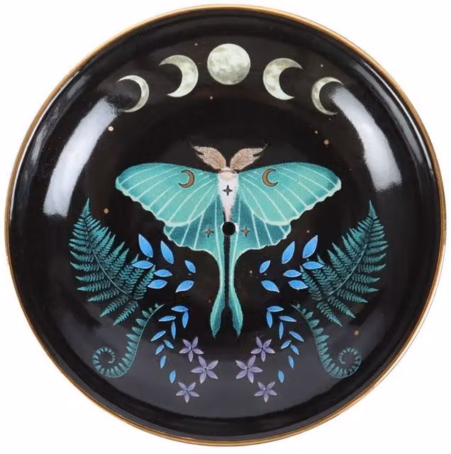 Something Different Ceramic Luna Moth Incense Holder in Black – 1