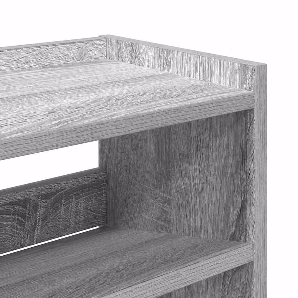 Berkfield Home Grey Sonoma Shoe Rack in Engineered Wood, W/D/H: 80 x 25 x 100 cm – 4