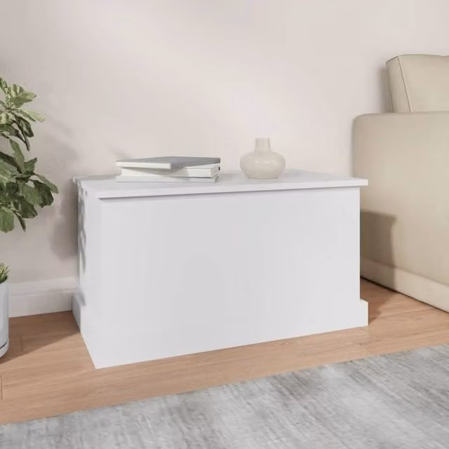 Berkfield Home White MDF Storage Box W/D/H: 70 x 40 x 38 cm – 1