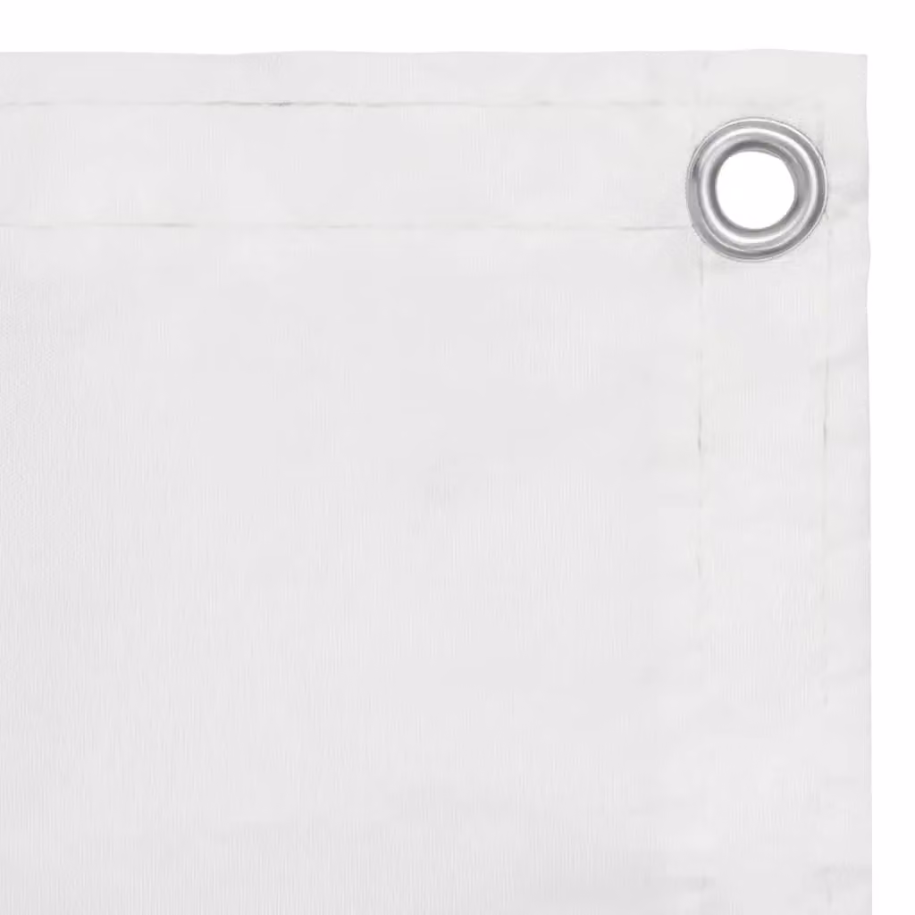 Berkfield Home White Balcony Screen in Oxford Fabric, W: 75 cm, L: 300 cm