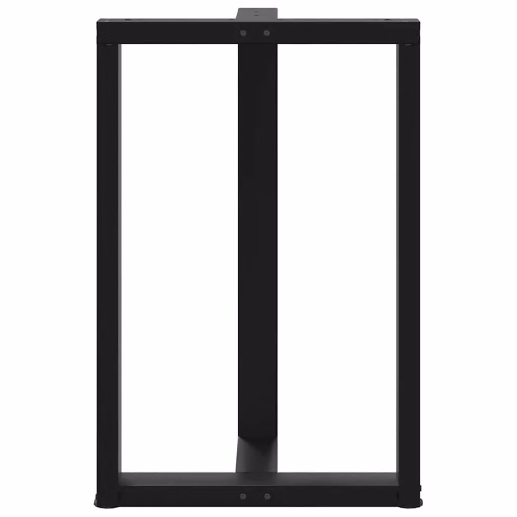 Berkfield T-Shaped Home Bar Table Legs, 2 Piece Set, Black Steel, W: 60 cm, D: 35 cm, H: 90-91 cm – 4