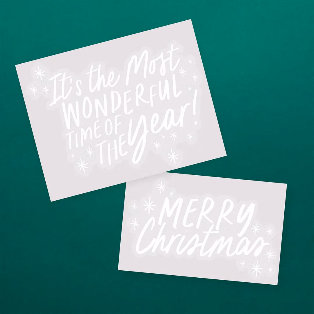 Club Green Christmas Window Clings, Pack of 2, Multicolour and Green – 2