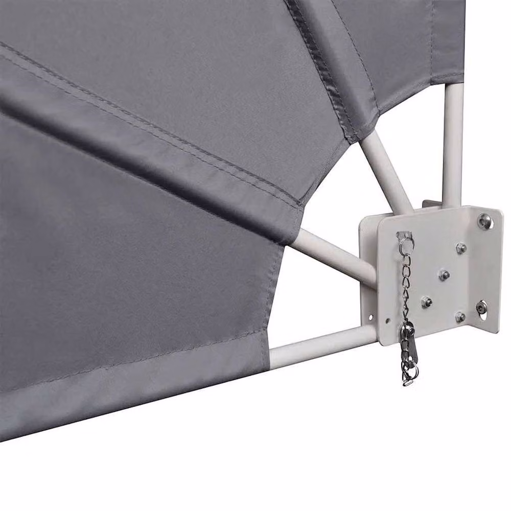 Berkfield Home Durable Collapsible Balcony Side Awning in Grey, W/D/H: 140 x 140 x 140 cm – 4