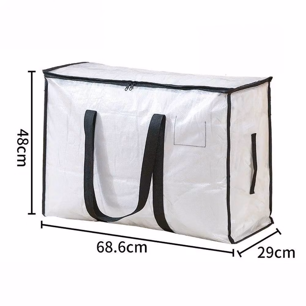 VOGREX 4-Piece Set of 90L Transparent Moving Storage Bags in Clear – 2
