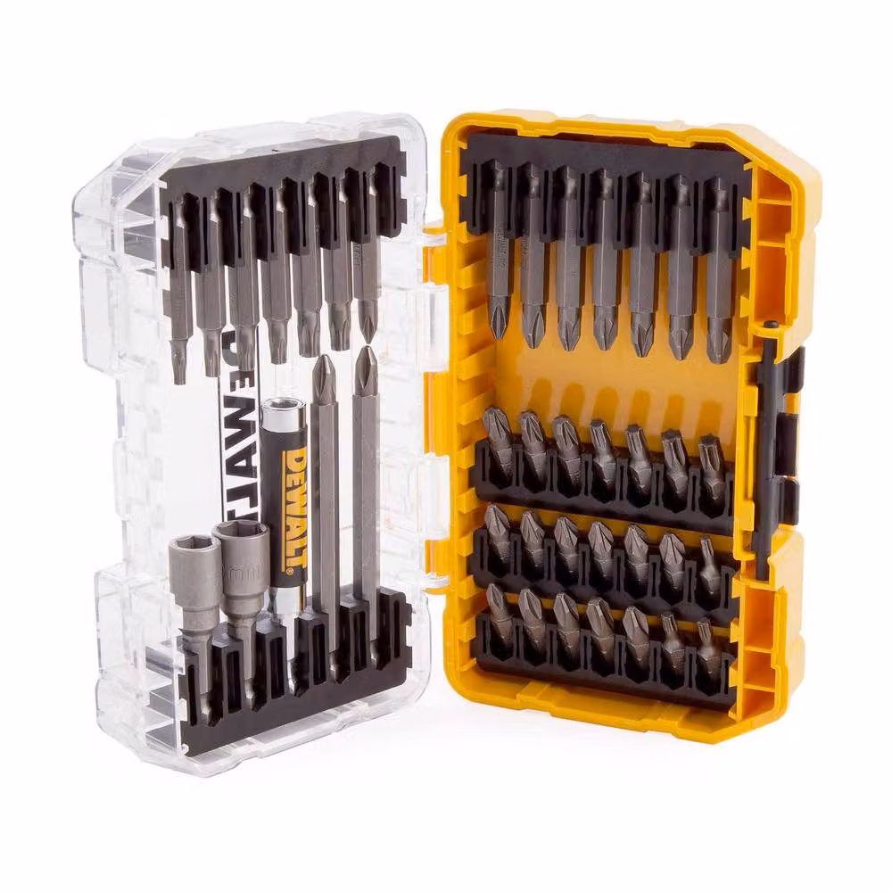 DeWalt 40 Piece Yellow Drill Bit Set with Bit Holder – 3