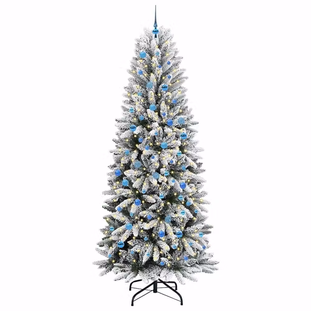 Berkfield Home Artificial Christmas Tree with 300 White LEDs, W/D/H: 93 x 93 x 240 cm – 3