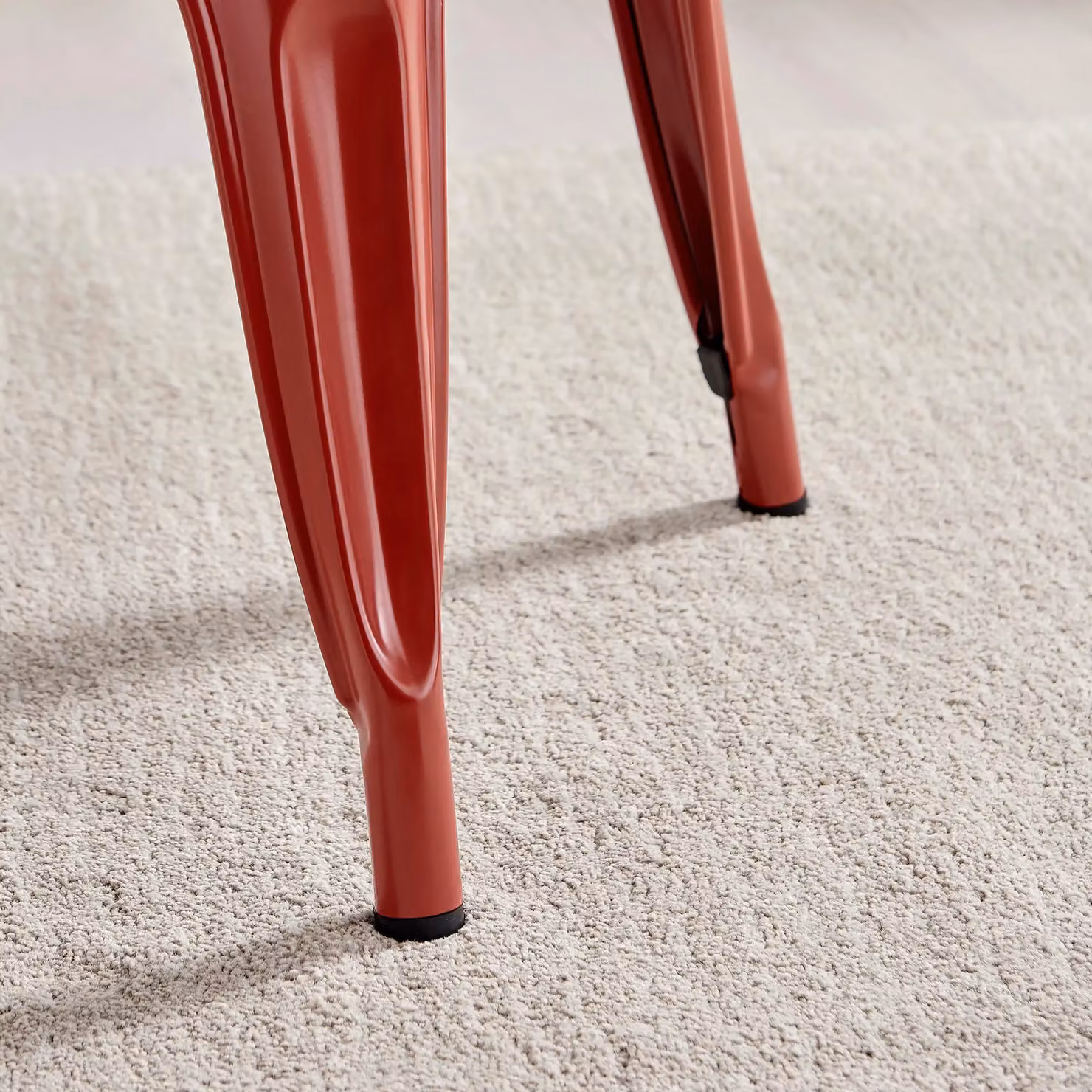 FurnitureboxUK Set of 2 Colton Red Industrial Steel Stackable Tolix Style Dining Chairs – 3