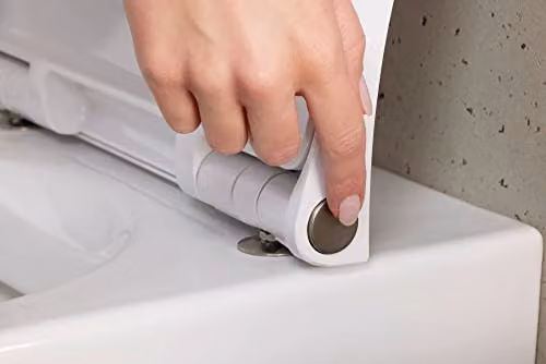 Duravit Vero Air Toilet Seat in White and Silver – 2