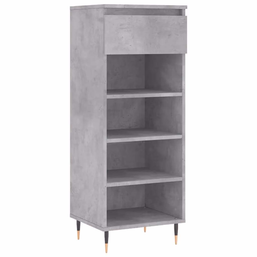 Berkfield Home Modern Shoe Cabinet in Concrete Grey, W: 40 cm, D: 36 cm, H: 105 cm – 2