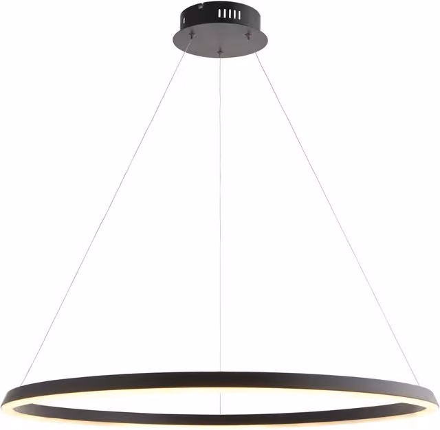 Loops LED Ceiling Pendant Light in Black and White Silicone and Aluminium with Height Adjustable Suspension – 1