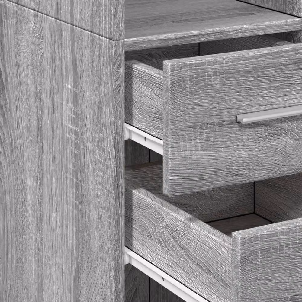 Berkfield Home Grey Sonoma Highboard W/D/H: 30 x 42.5 x 185 cm – 3