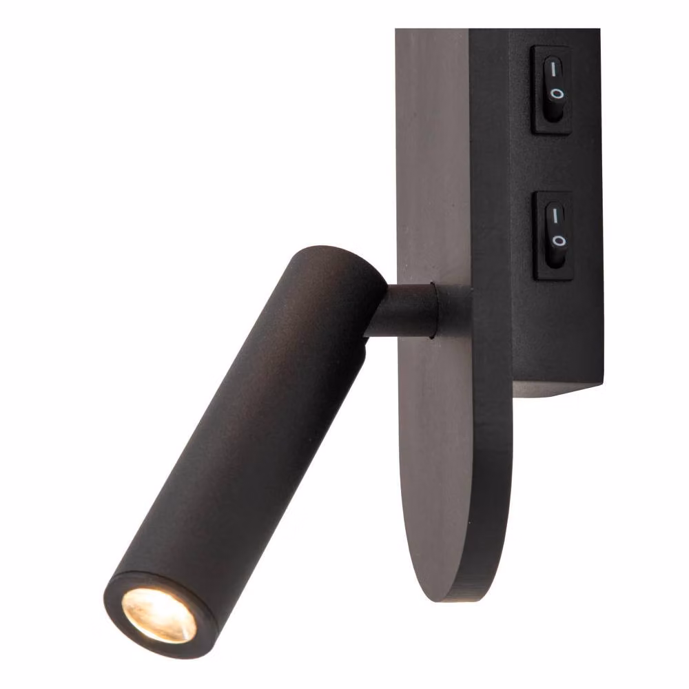 Lucide Kelly LED Wall Light and Bedside Lamp in Black – 5