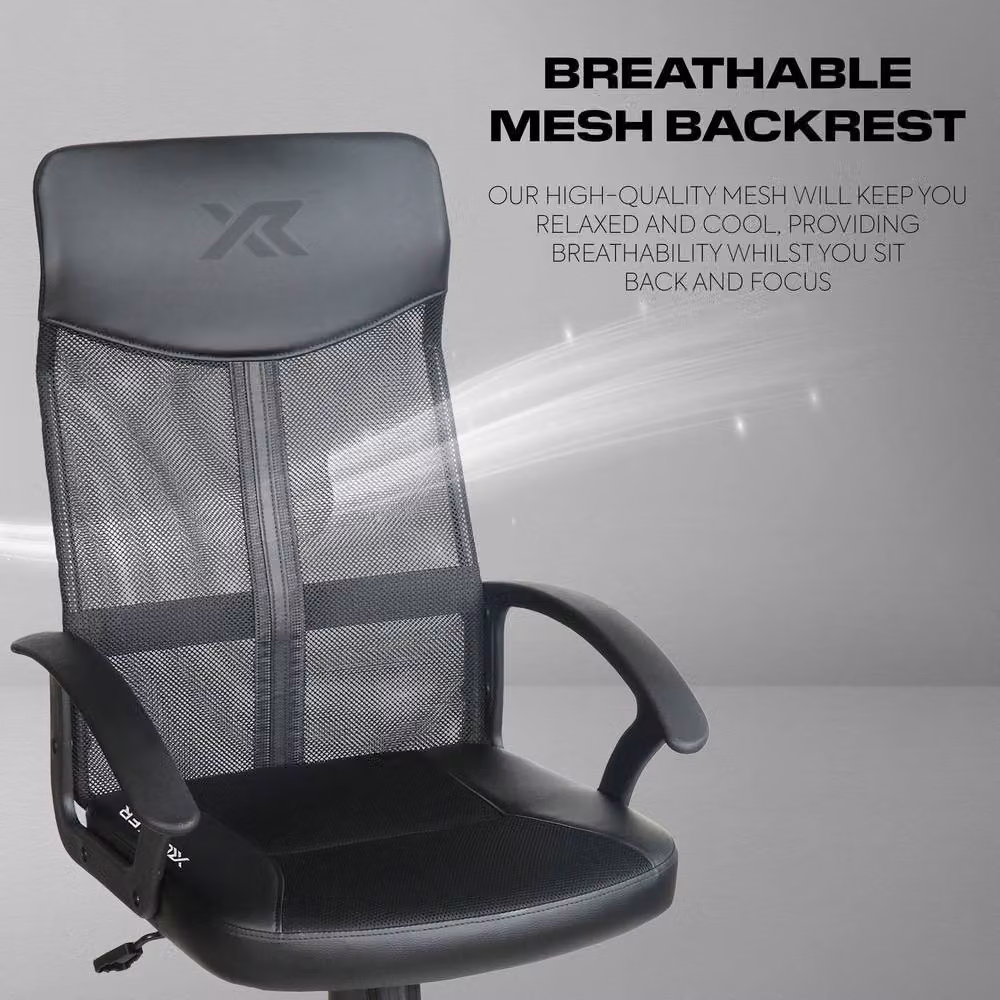 X Rocker Vanguard Black Fabric Gaming Chair with Headrest and Armrests, H 117 x W 67 x D 67 cm – 2