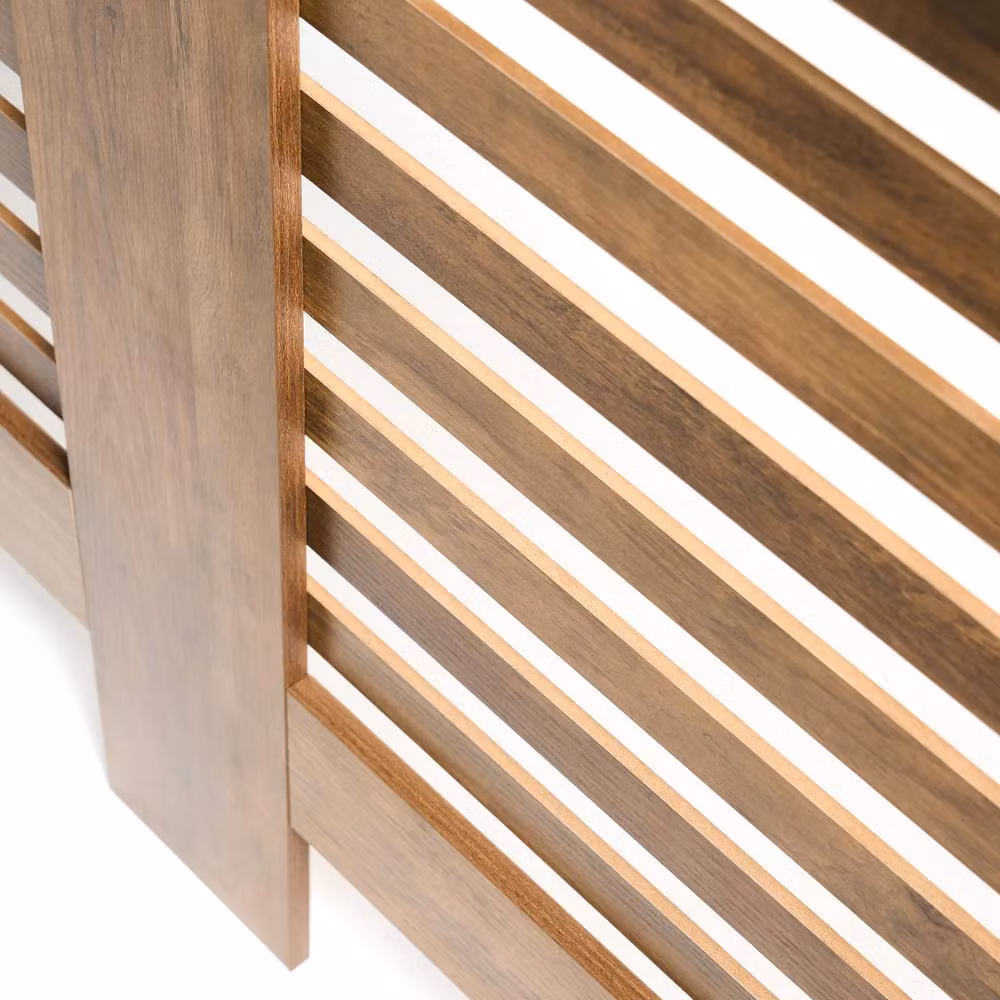 OHS Wood Effect Radiator Cover Sideboard Shelf in Brown Walnut – 4