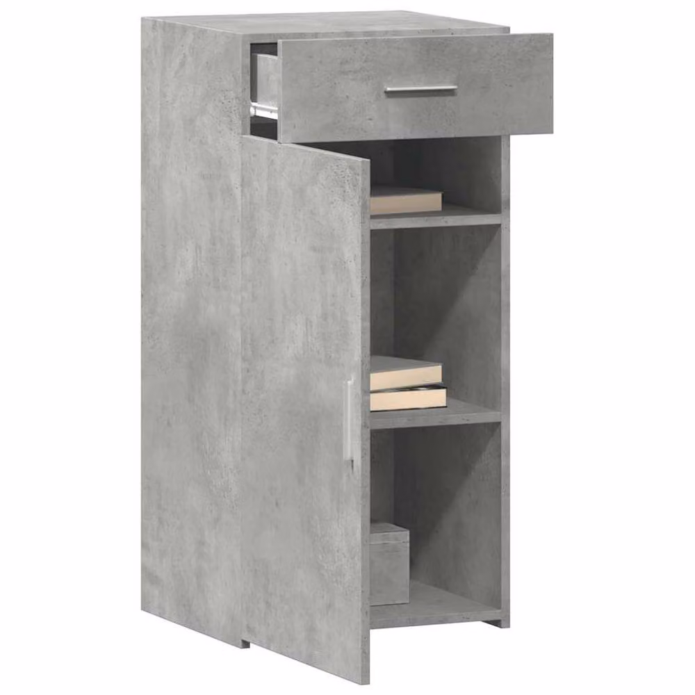 Berkfield Home Sideboard in Concrete Grey, MDF, W/D/H: 45 x 42.5 x 93 cm – 2