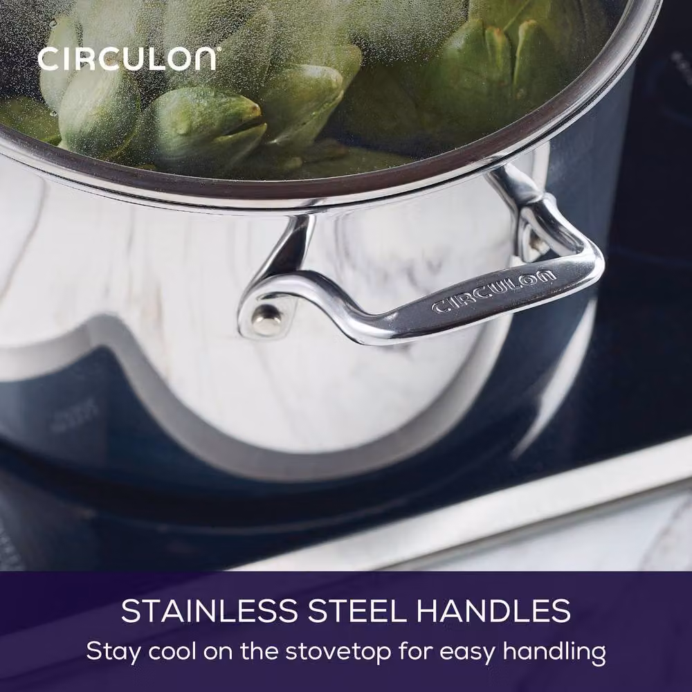Circulon Stainless Steel Extreme Non-Stick Stockpot with Lid, 7.6 l, Silver – 2
