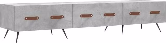 Berkfield Home Industrial TV Cabinet in Concrete Grey, W/D/H: 150 x 36 x 30 cm – 1