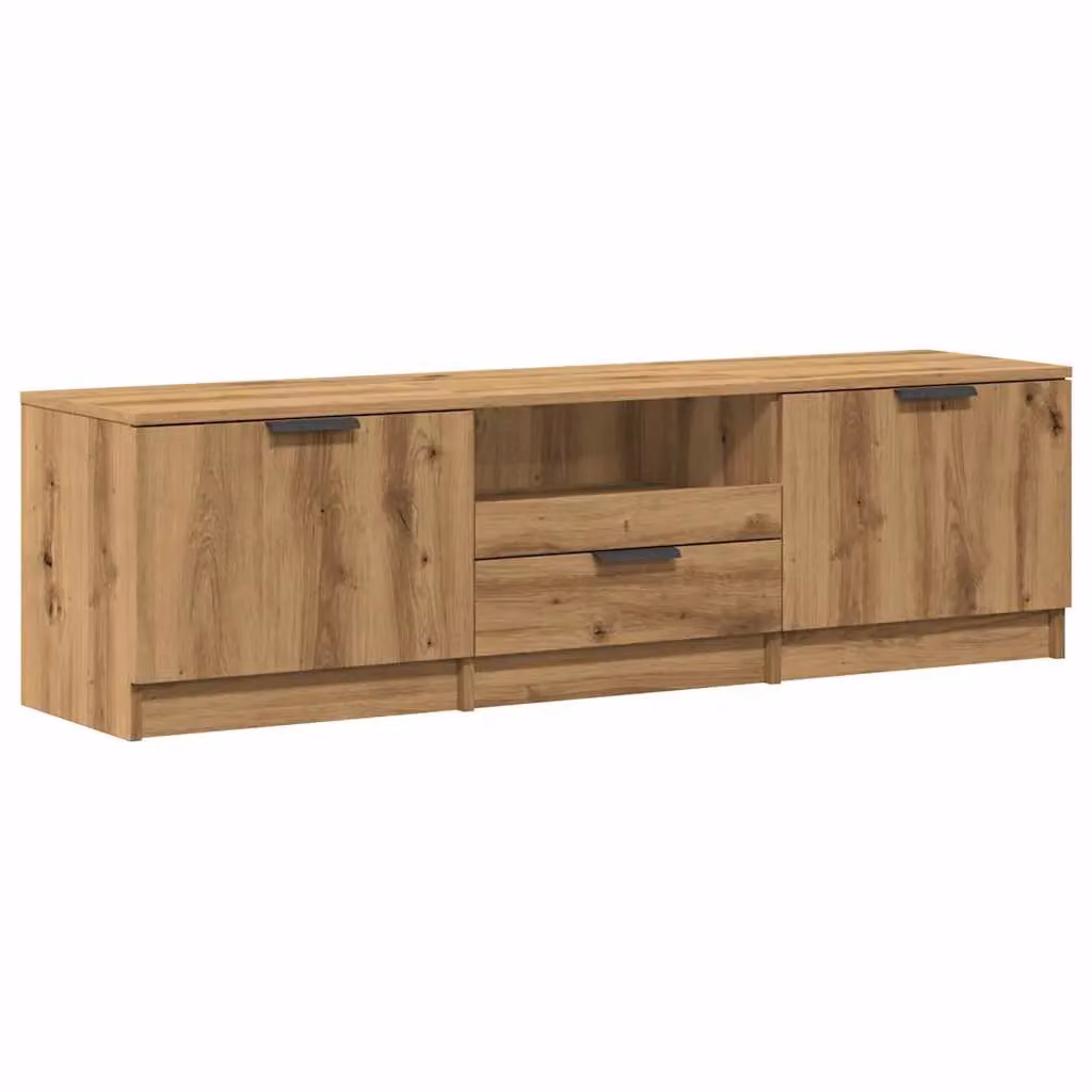 Berkfield Home Artisan Oak TV Cabinet in Brown, W/D/H: 140 x 40 x 35 cm – 2