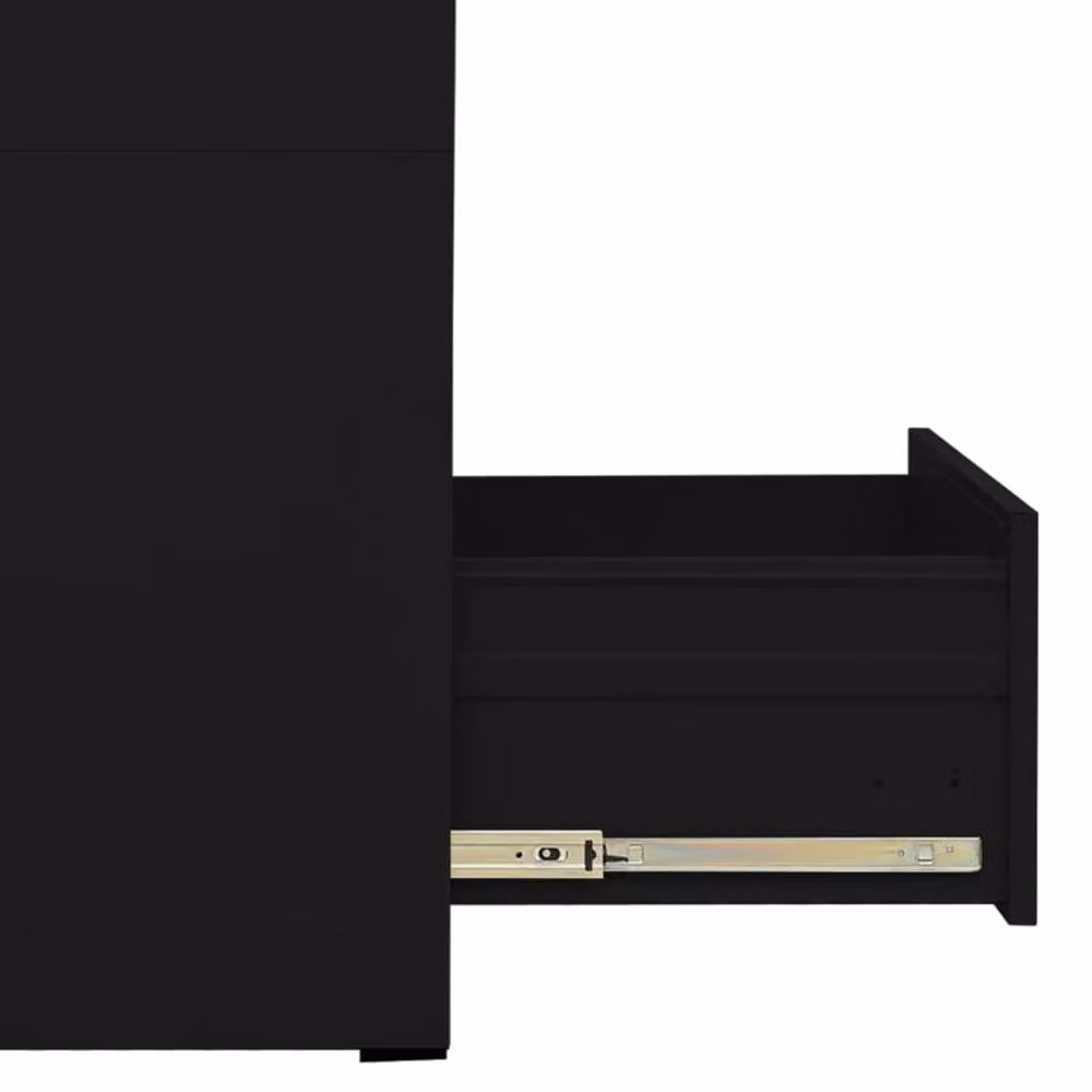 Berkfield Home Modern Metal Filing Cabinet in Black, W/D/H: 46 x 62 x 72.5 cm – 3
