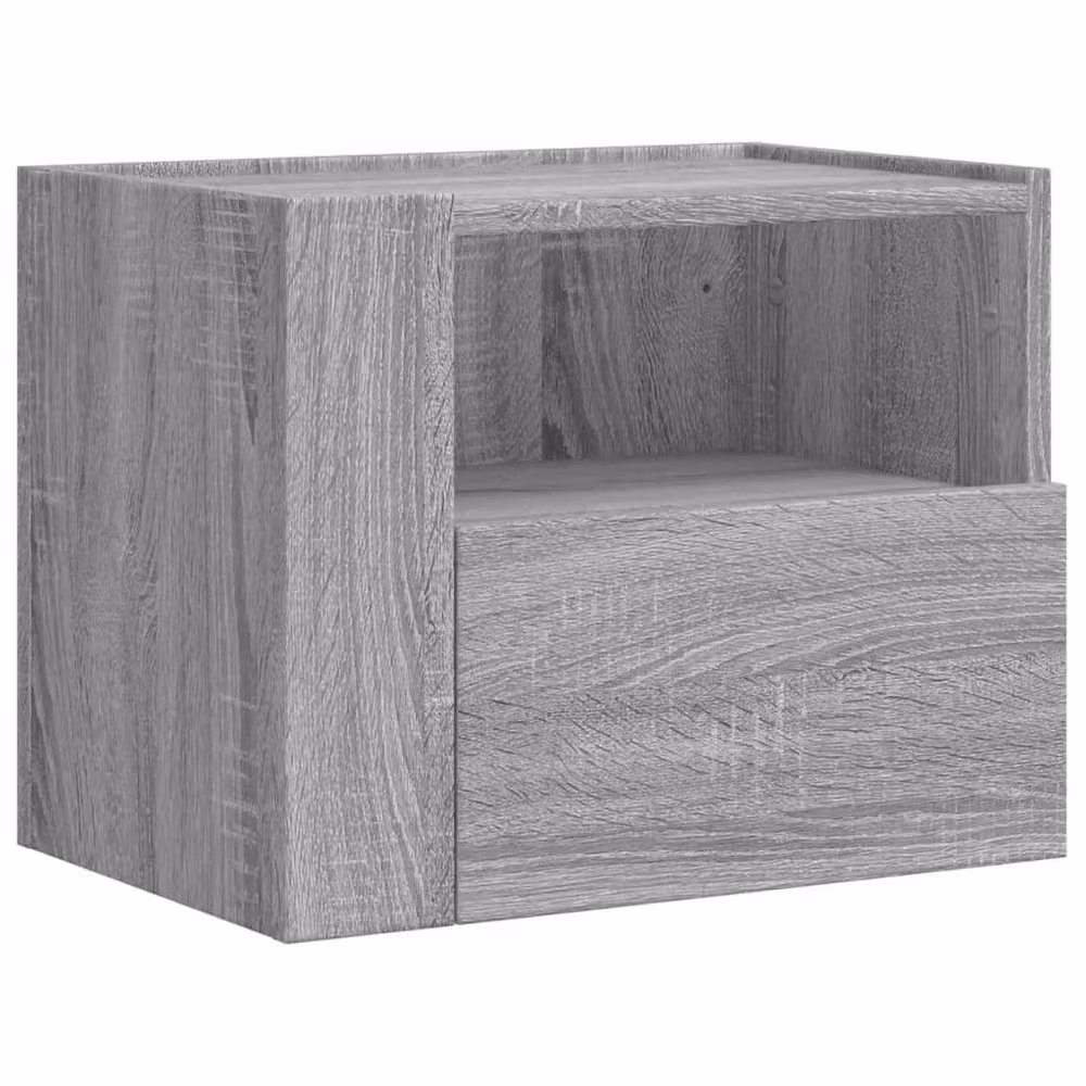 Berkfield Home Wall-mounted Bedside Cabinet in Grey Sonoma, W: 45 cm, D: 30 cm, H: 35 cm – 3