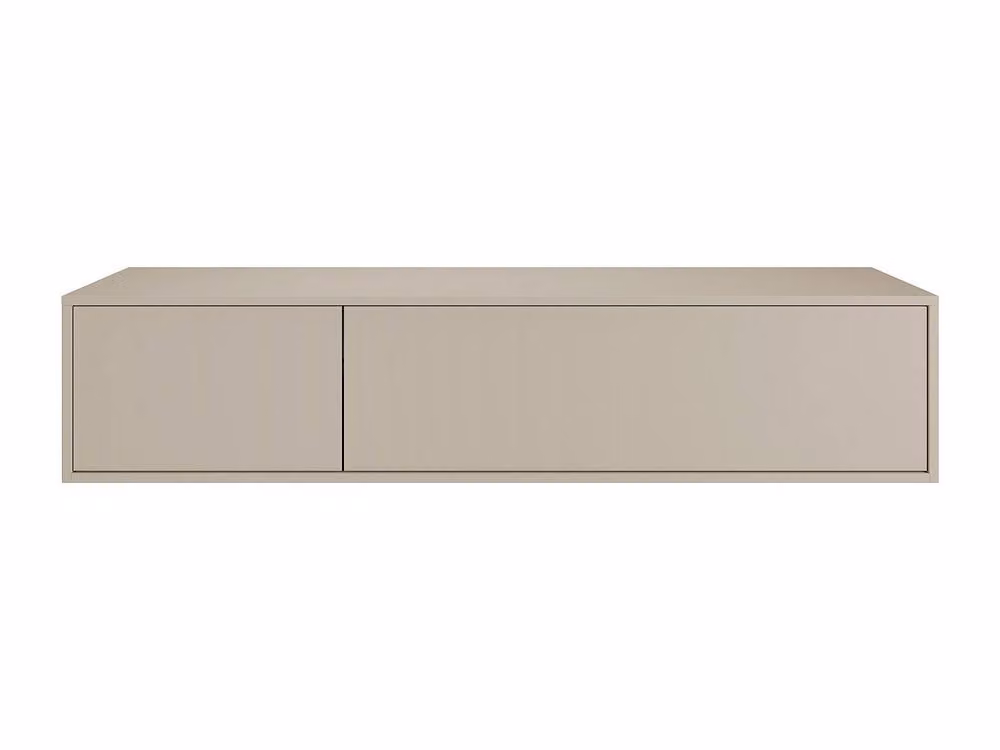 Vente-unique ISAURE II Wall-Hung Vanity Unit in Beige with Internal Drawers and Hinged Doors, W: 150 cm – 2