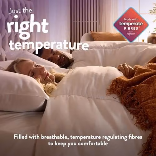 Slumberdown Climate Control Double Duvet, 13.5 Tog, White, W/D/H: 200 x 200 cm – 2