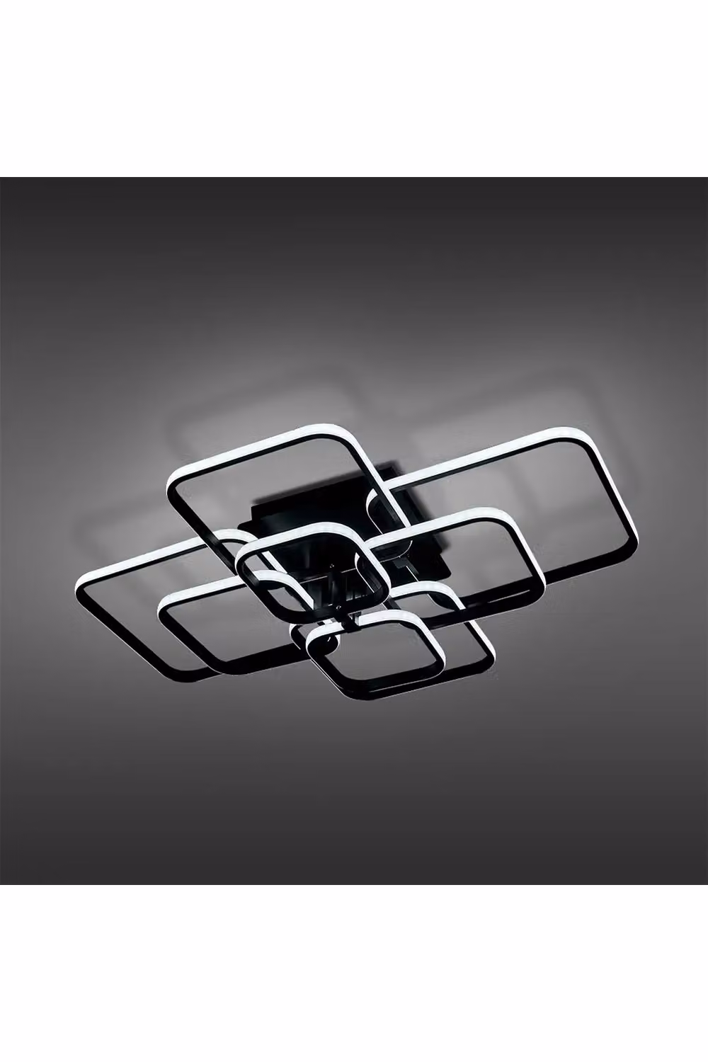 Living and Home Contemporary LED Semi Flush Ceiling Light in Black – 3
