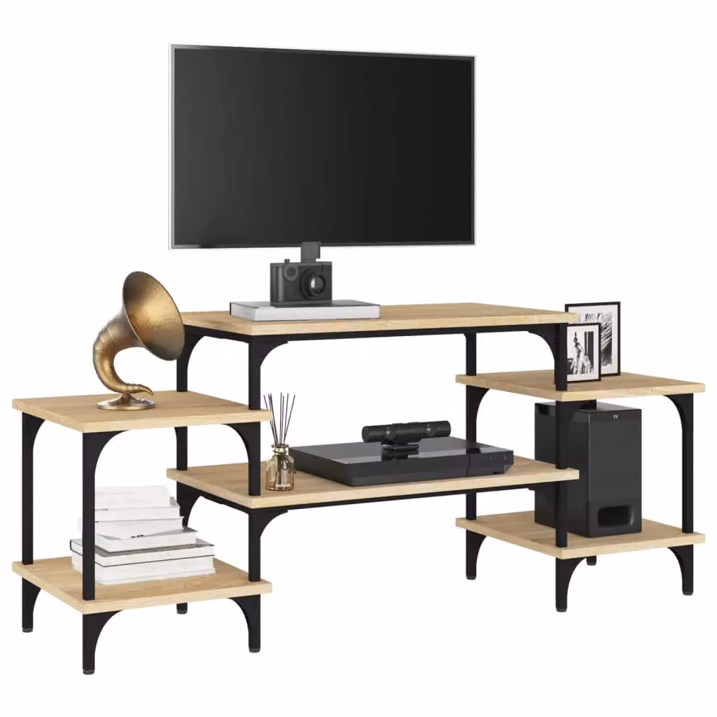 Berkfield Home TV Cabinet in Sonoma Oak Brown, W/D/H: 117 x 35 x 52 cm – 3