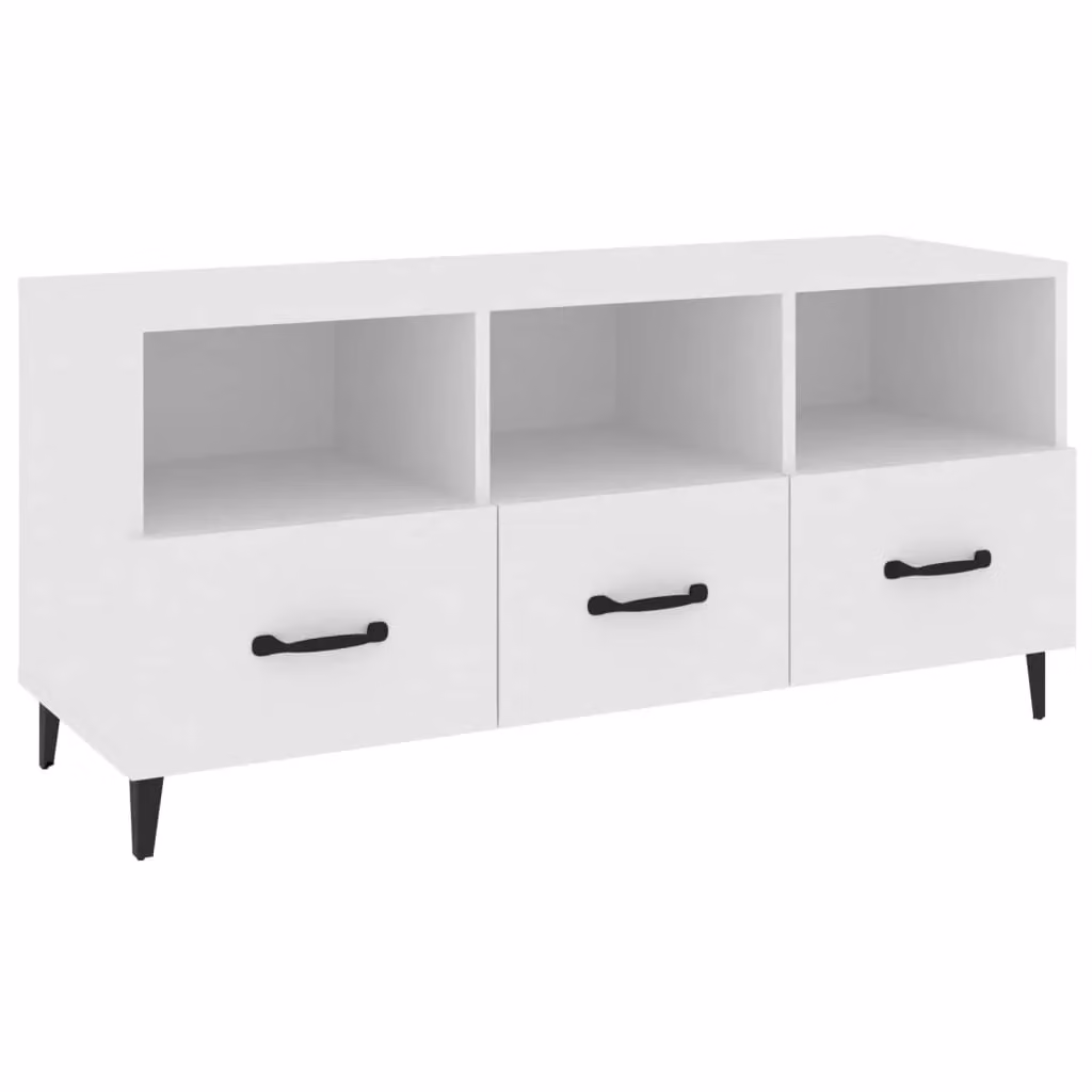Berkfield Home Modern White TV Cabinet W/D/H: 102 x 35 x 50 cm – 2