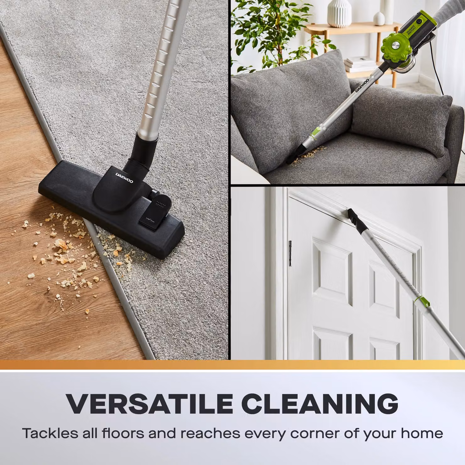 Daewoo Cyclone Essential Handheld Bagless Stick Vacuum Cleaner, 600W, Green, with HEPA Filter, FLR00160GE – 3