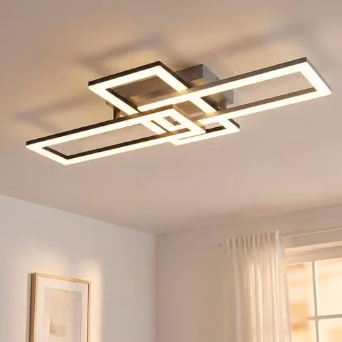 Globo Lighting Modern Adjustable LED Ceiling Light in Grey and Black with Warm White Light – 2
