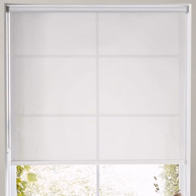 Terrys Illusion Texture Made to Measure Semi-Transparent Roller Blind in White