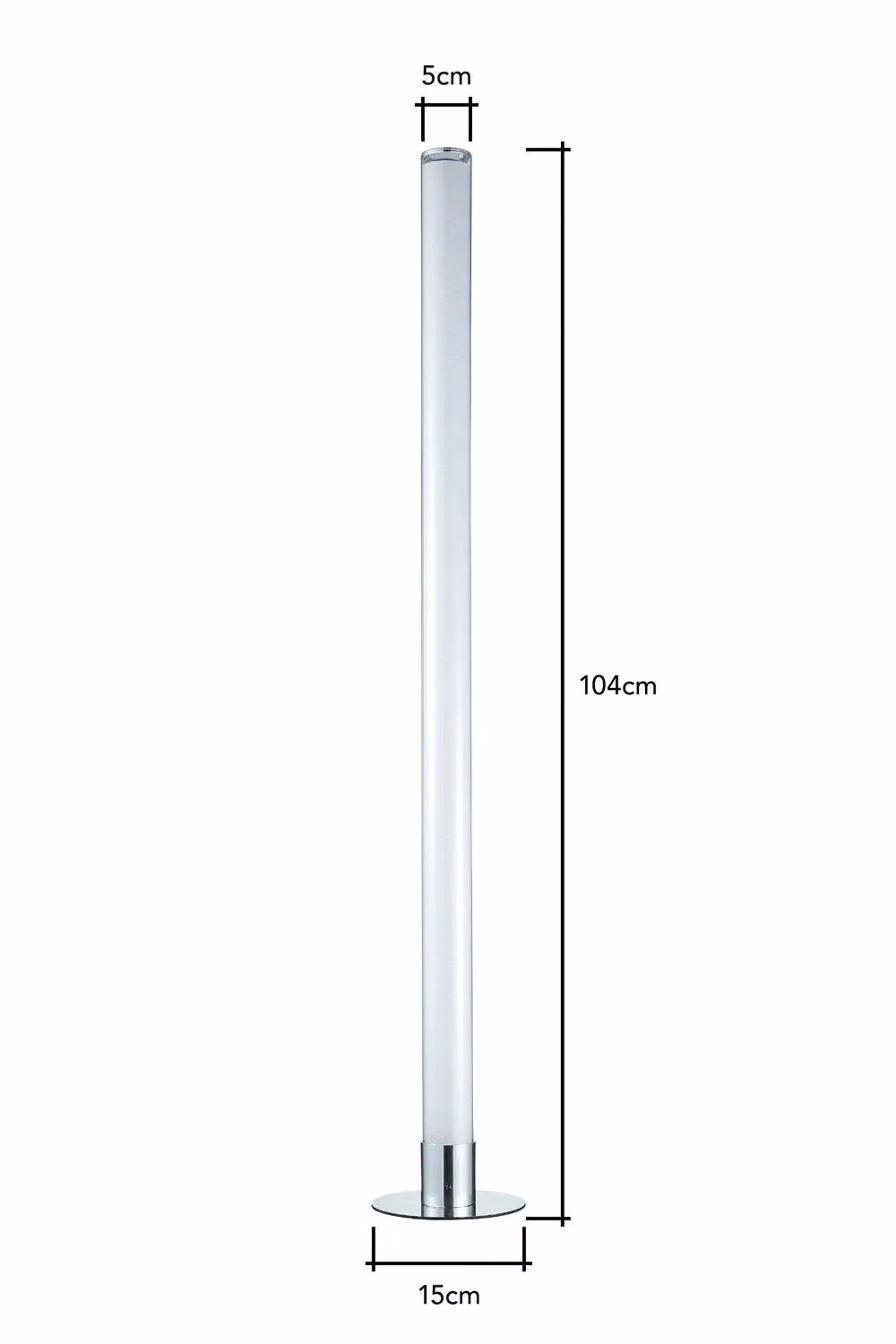 BHS Lighting Glow Shimmer LED Floor Lamp in Silver – 3
