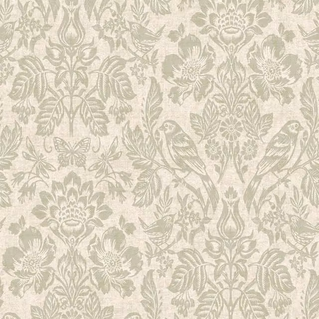 Holden Décor Hawthorn Meadow Floral Blown Vinyl Textured Wallpaper in Light Beige – 1