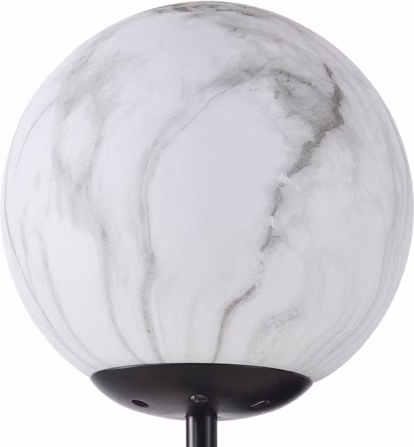 Living Star Minimalist Black Metal Wall Light with Transparent Glass Sphere Shade