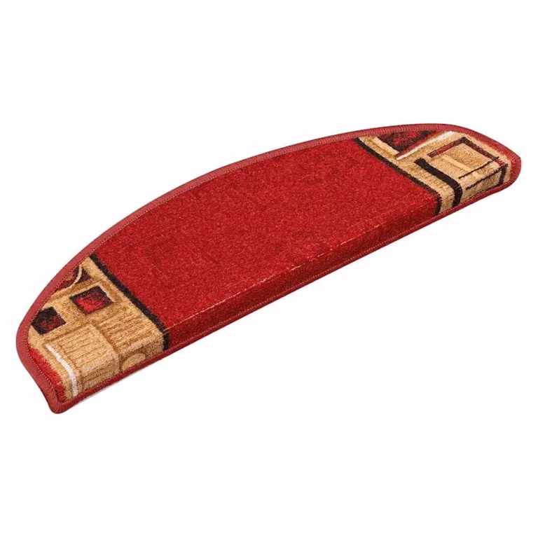 Berkfield Home Self-adhesive Stair Mats, 10 Pieces, Red, W/D/H: 65 x 21 x 4 cm