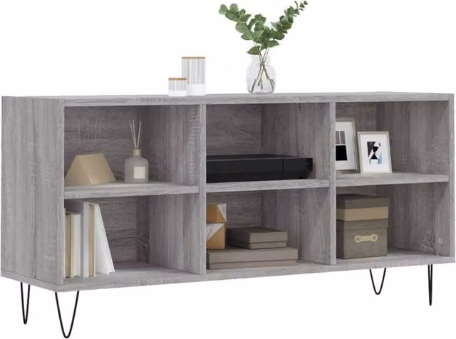 Berkfield Home Grey Sonoma TV Cabinet W: 103.5 cm, D: 30 cm, H: 50 cm – 1
