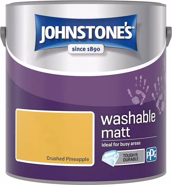 Johnstones Washable Matt Latex Paint in Yellow