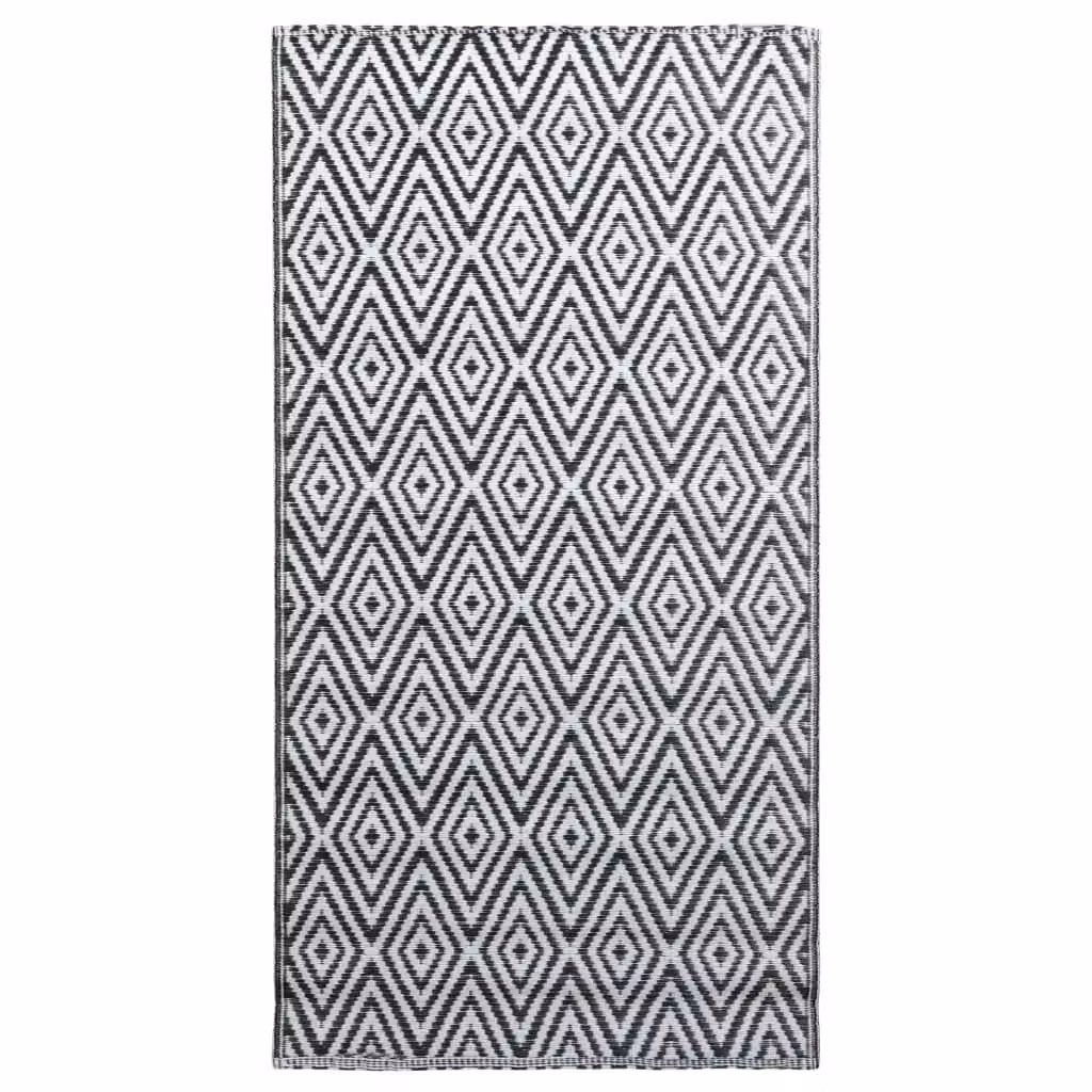 Berkfield Home Outdoor Carpet in White and Black, W: 160 cm, D: 230 cm – 2