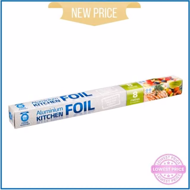 Bedsland Silver Kitchen Foil Roll, 8m x 45cm