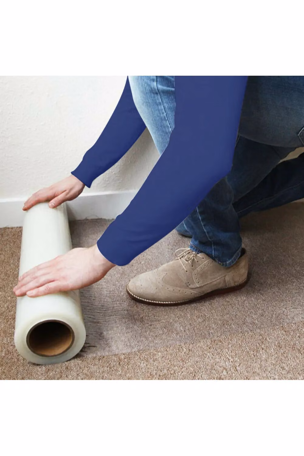 Living and Home Transparent Self Adhesive Protective Construction Film Roll, W: 60 cm, L: 25 m – 3