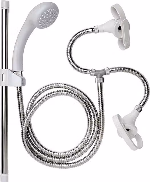 PAWNORA Matt White Bath Shower Mixer Set