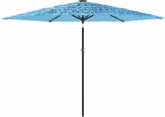 Berkfield Home Blue Garden Parasol with Steel Pole, W/D/H: 288 x 288 x 225 cm