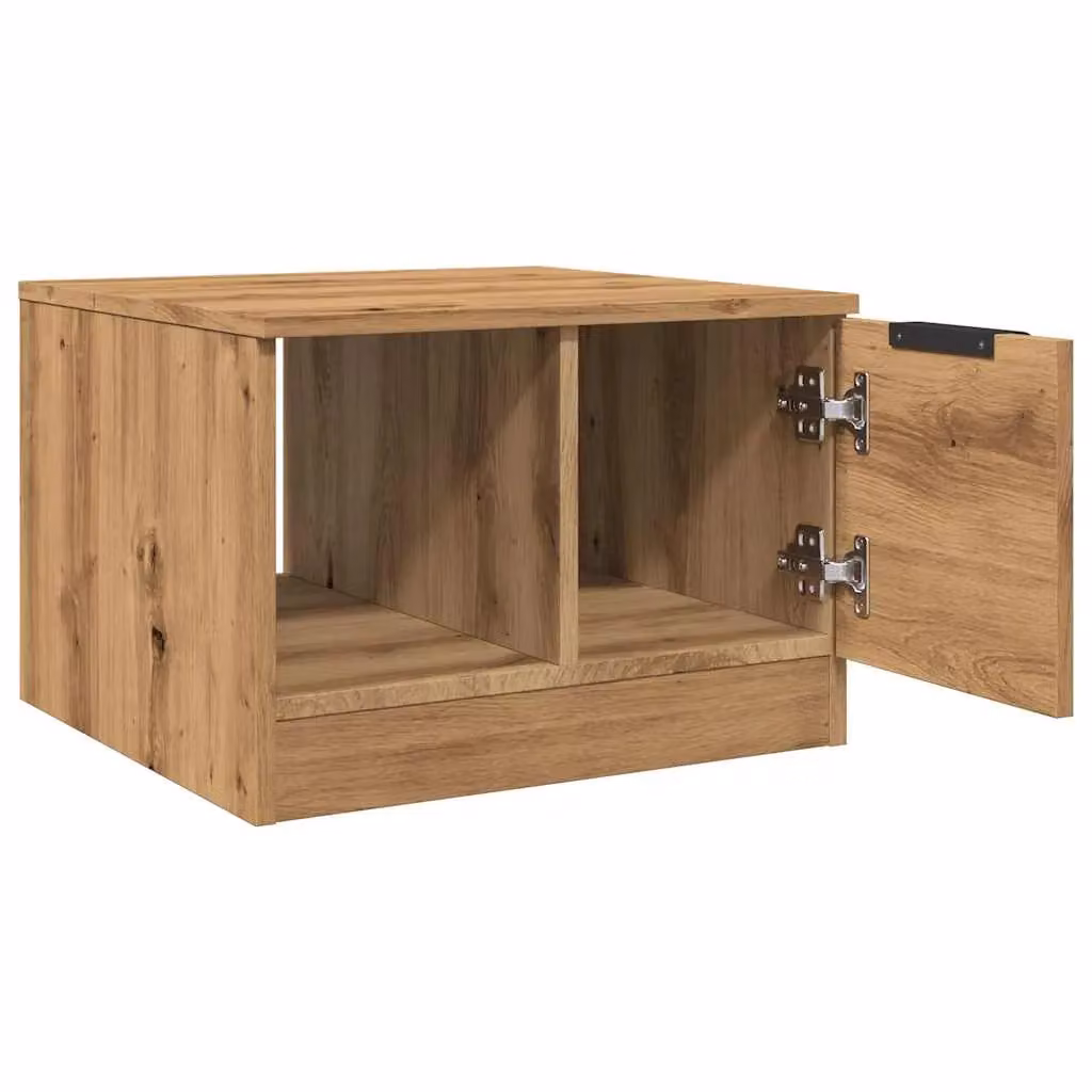 Berkfield Home Artisan Oak Coffee Table in Brown, W/D/H: 50 x 50 x 36 cm – 3