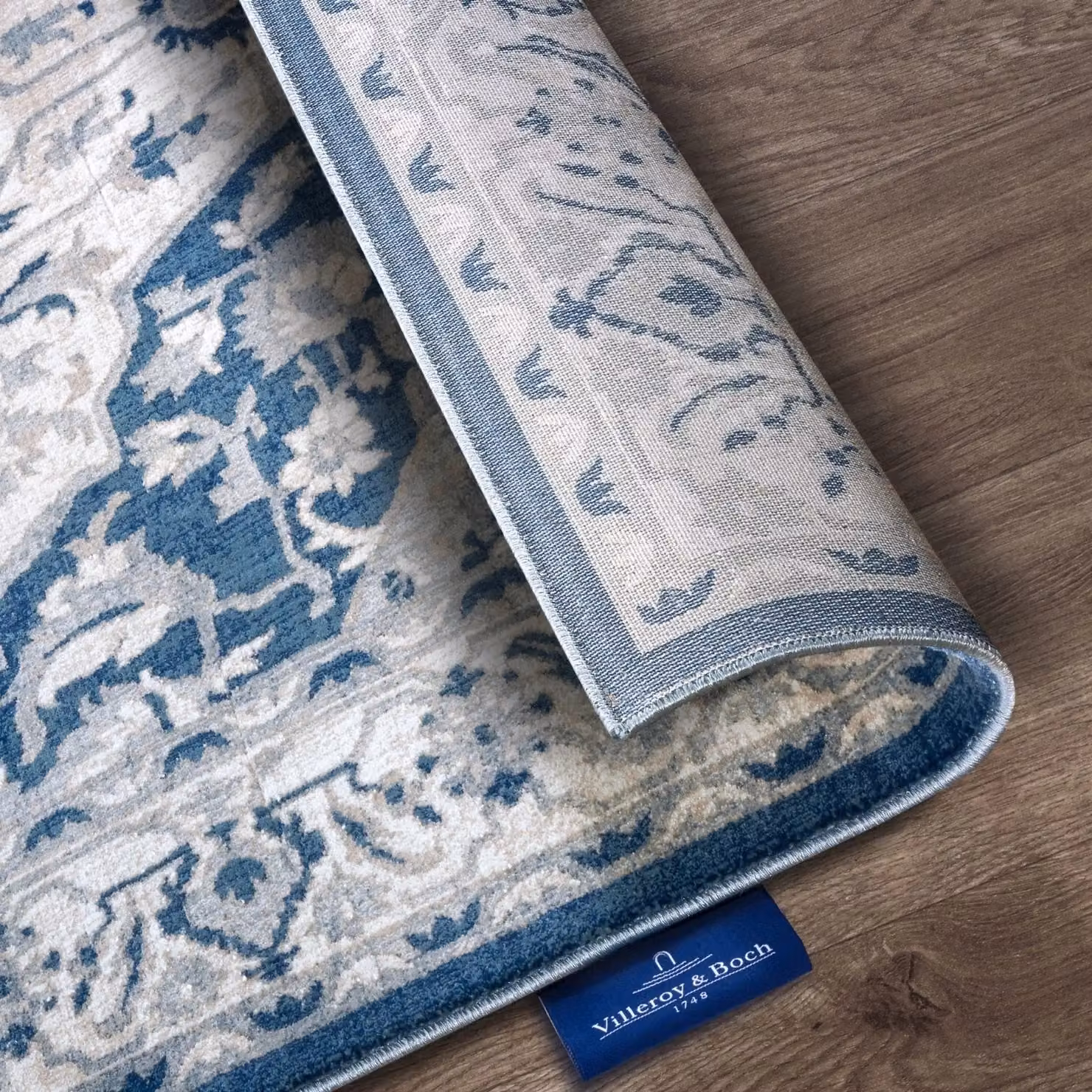 Villeroy & Boch 1869 Gabrielle Rug in Blue Medallion Design, W: 80 cm, L: 240 cm – 2