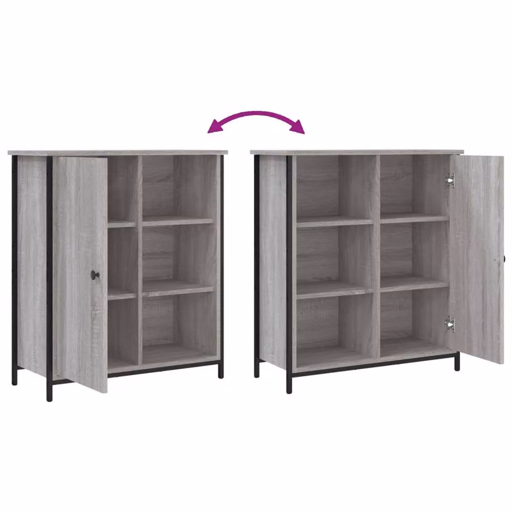 Berkfield Home Sonoma Grey Sideboard in Engineered Wood W/D/H: 70 x 30 x 80 cm – 5