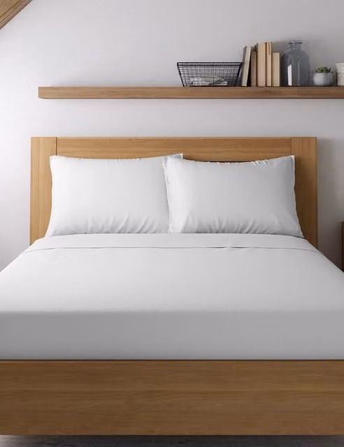 M&S Egyptian Cotton Sateen 400 Thread Count Pillowcase in White