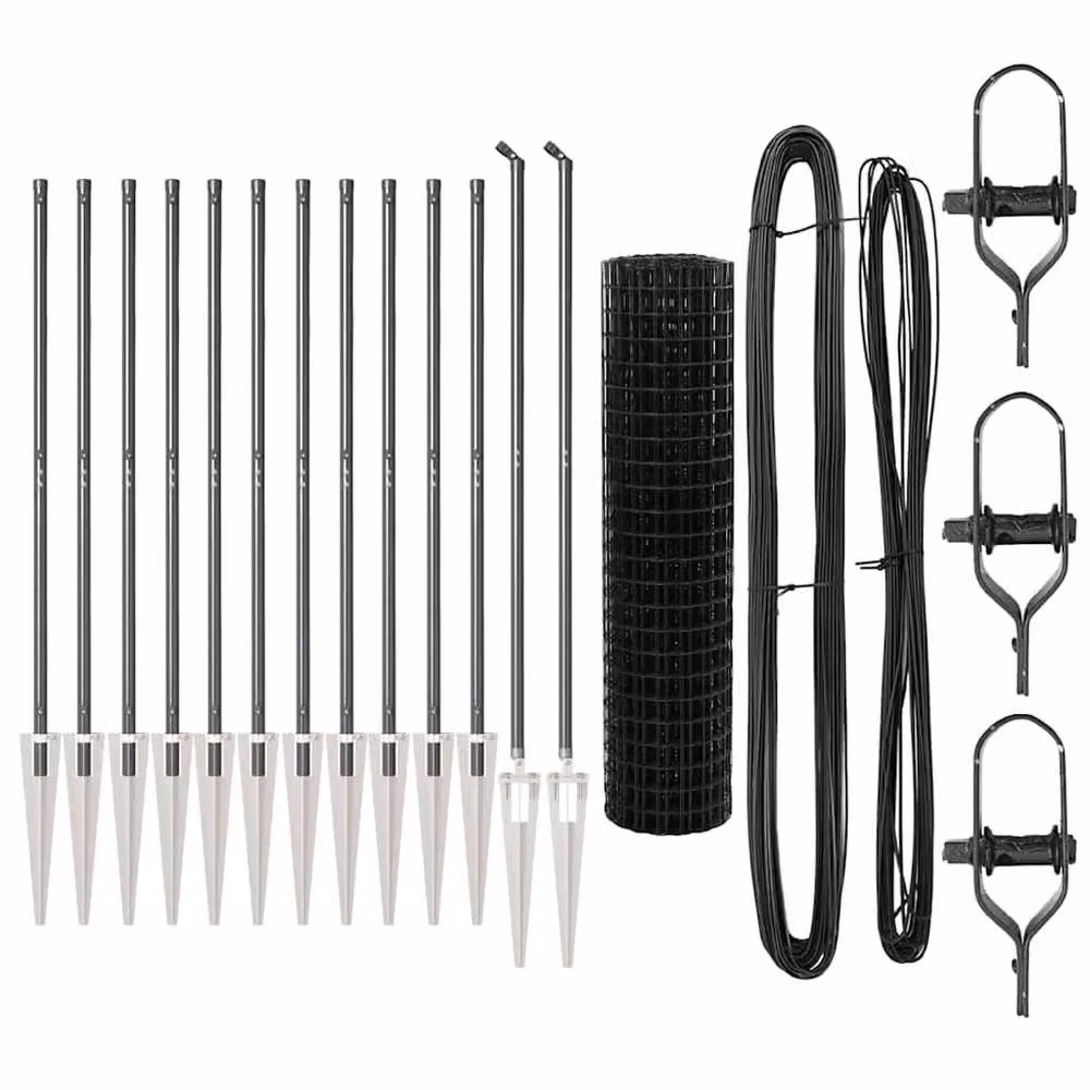 Berkfield Home Euro Fence in Grey Galvanised Steel with 13 Spike Posts, W: 25 m, H: 1.2 m – 4
